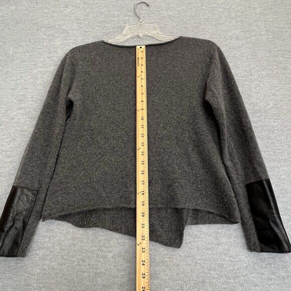 Generation Love Asymmetric Cashmere Sweater XS Leather Patch Minimalist Capsule - Picture 7 of 10